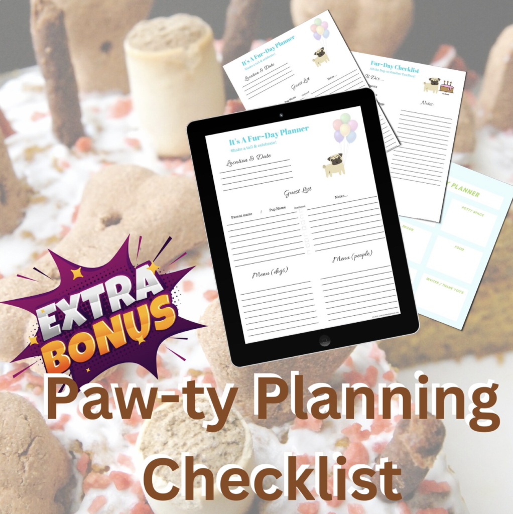 dog birthday planner and recipe ebook
